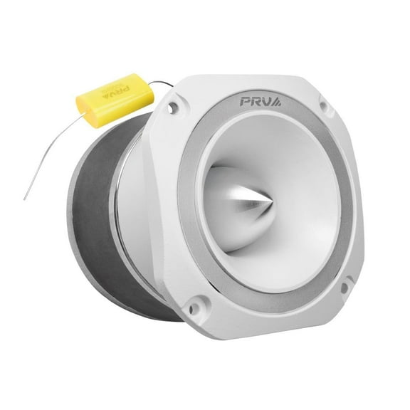 PRV AUDIO TW700Ti White 4 Inch Titanium Bullet Tweeter TW700Ti White 240 Watts, 8 Ohm Super Tweeter, Built-in Capacitor Pro Audio High Frequency Driver Single