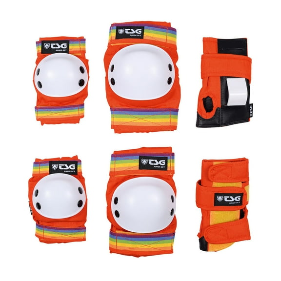 TSG Junior Skateboard Pads Set Knee Elbow Wrist Guards Hardshell EVA Protection