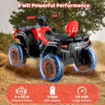 thumbnail image 4 of OLAKIDS 2 Seater 24V Ride on Car, 4WD Kids ATV Quad with Remote Control, LED Lights, Power Display, Bluetooth, Spring Suspension, Electric 4 Wheeler for Boys Girls Aged 3+ Years, 4 of 8