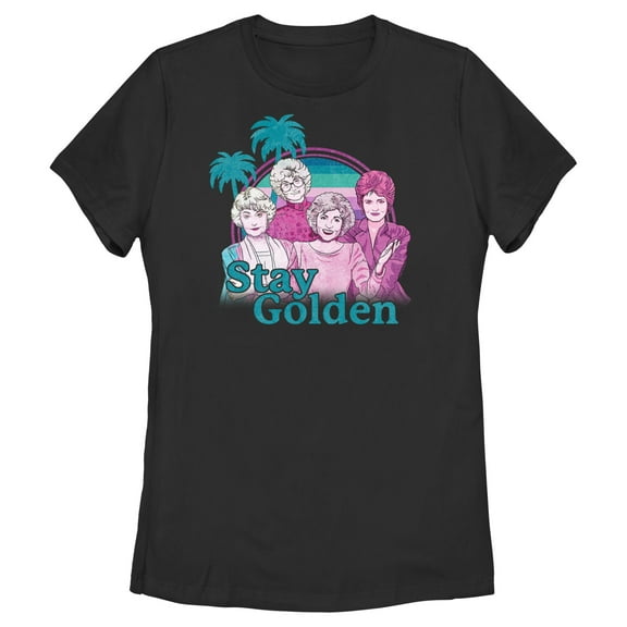 Women's The Golden Girls Tropical Stay Golden Cartoon Graphic T-Shirt