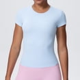 thumbnail image 6 of Otvok Women's Casual Sports Short Sleeve T-Shirt With Waistband For Slim Breathable Yoga Tank Top For Running Training And Gym Wear, 6 of 6