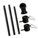 thumbnail image 4 of Kit de asta de bandera para exteriores, antienredos, de metal Negro, 4 of 8