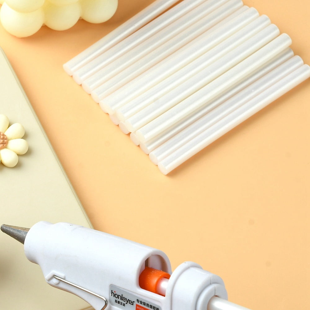 Plastic Glue Sticks Sealing Sticks Hot Melt Glue Adhesive Sticks for Vintage Seal Stamp White 10x0.7cm