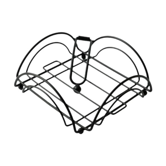 Soporte de almacenamiento de tejido de mesa Dispensador de servilletas vertical cuadrado elegante soporte de servilleta rústica de hierro rústico para Negro