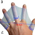 thumbnail image 4 of HEVIRGO Swimming Finger Webbed Gloves Silicone Flippers Fins Paddle Frog Hand Accessory,S, 4 of 8