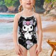 thumbnail image 2 of Kuromi And My Melody Girls One Piece Swimsuits Hawaiian Summer Swimwear Beach Bathing Suit Outfits, 2 of 6