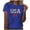 Blue, variant on Women's USA Glitter Print Bow Crew Neck Short Sleeve Tops Patriotic Casual Tees 4th of July Shirts for Independence Day Green 2XL