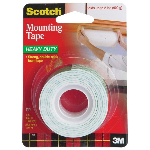 Scotch 214/DC Double Coated Indoor Mounting Tape, White