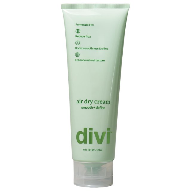 Crema para peinar divi Air Dry para una textura natural del cabello que suaviza el encrespamiento y define los rizos