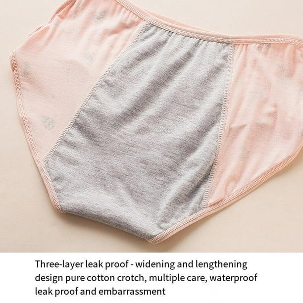 3PCS Women's High Absorbency Period Underwear,Leak Proof Underwear for  Women,3 Layers Leakproof Large Size Period Underwear : : Clothing