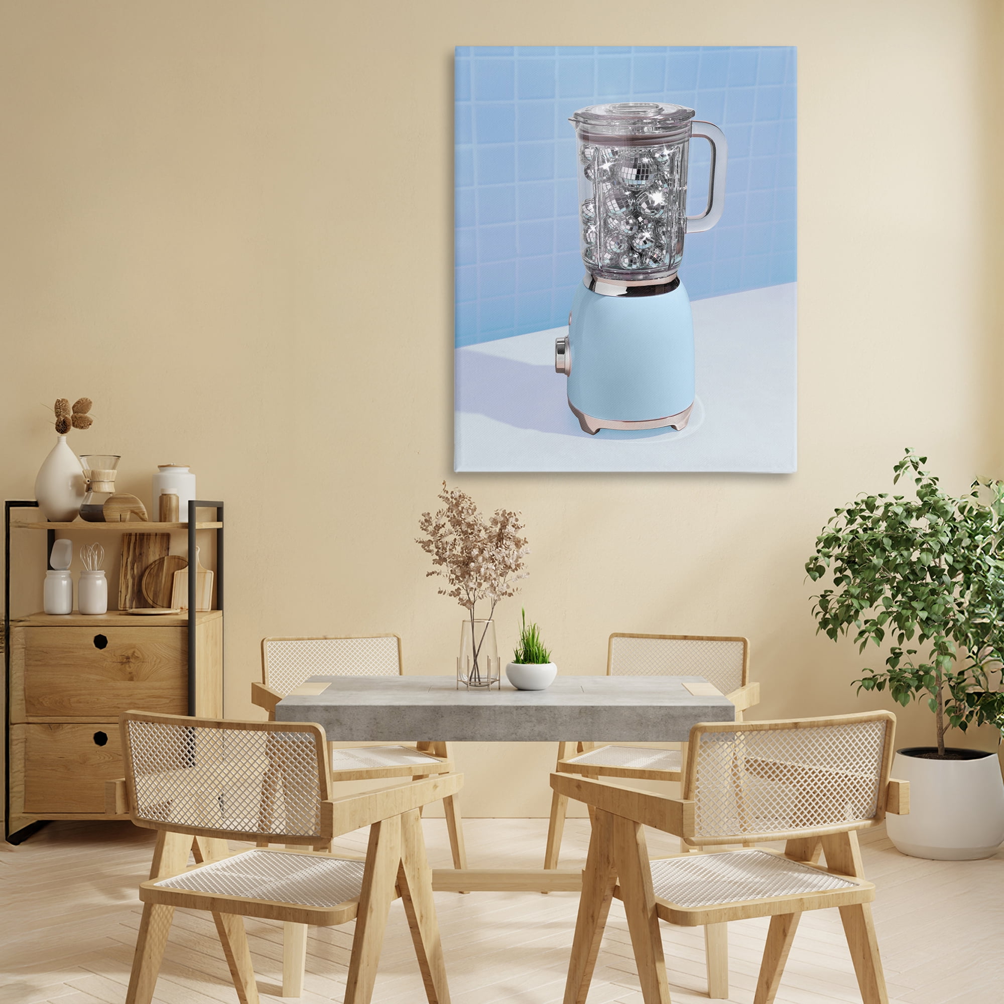 Stupell Industries Disco Drink Mixer over Blue Canvas Wall Art, design by LISH Creative