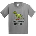 thumbnail image 3 of Inktastic Nana and Grandpa Love Me Dinosaur Grandson Youth T-Shirt, 3 of 5