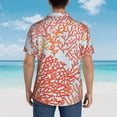 thumbnail image 6 of Kll Men'S Hawaiian Shirt Short Sleeve Button Down Beach Shirts-Corals, 6 of 8