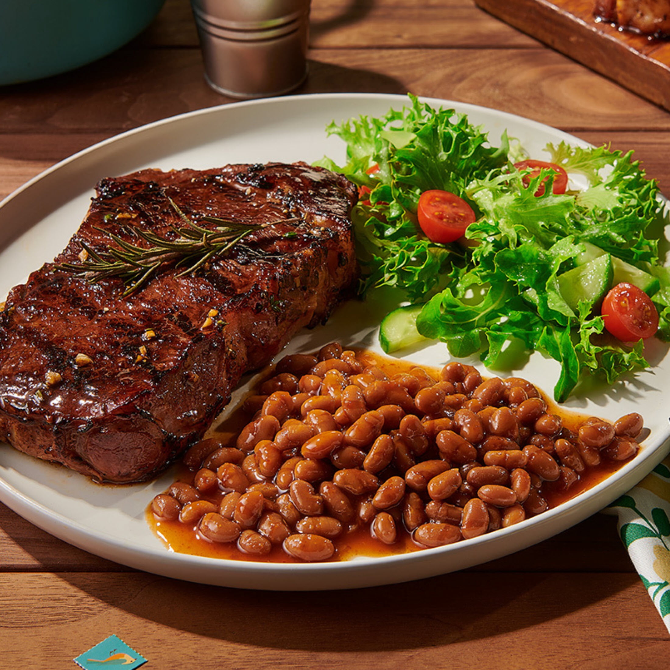 Saucy Spoon Korean Style BBQ Baked Beans, Canned Beans, 28 oz Can
