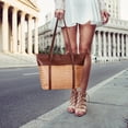 thumbnail image 4 of unbranded Tote De Paja Café Para Mujer Ideal Para Y Viajes Con Gran Capacidad, 4 of 6