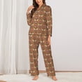 thumbnail image 2 of Kdxio Owl Mandala Women's Pajama Sets Long Sleeve Button Down Sleepwear Nightwear Soft Pjs Lounge Sets-XX-Large, 2 of 7