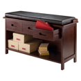 thumbnail image 2 of Pemberly Row Banc de Rangement 2Pc avec Siège Coussin en Espresso, 2 of 3