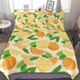 thumbnail image 1 of HAHDAXIA Orange Fruit Pattern Bedding Solid Comforter Set for All Seasons,3 Pieces(1 Comforter+2 Pillowcases),Soft Microfiber Bedding Set King(90"x90"), 1 of 7