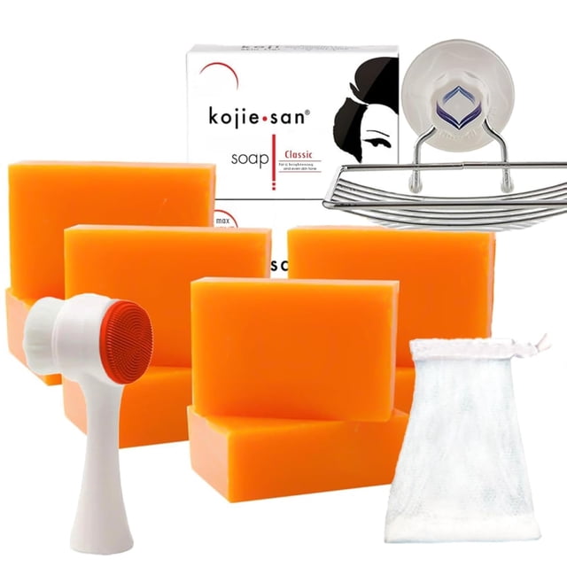 Set de ducha Kojie San, eliminador de manchas oscuras con ácido kójico, 520 ml x 8