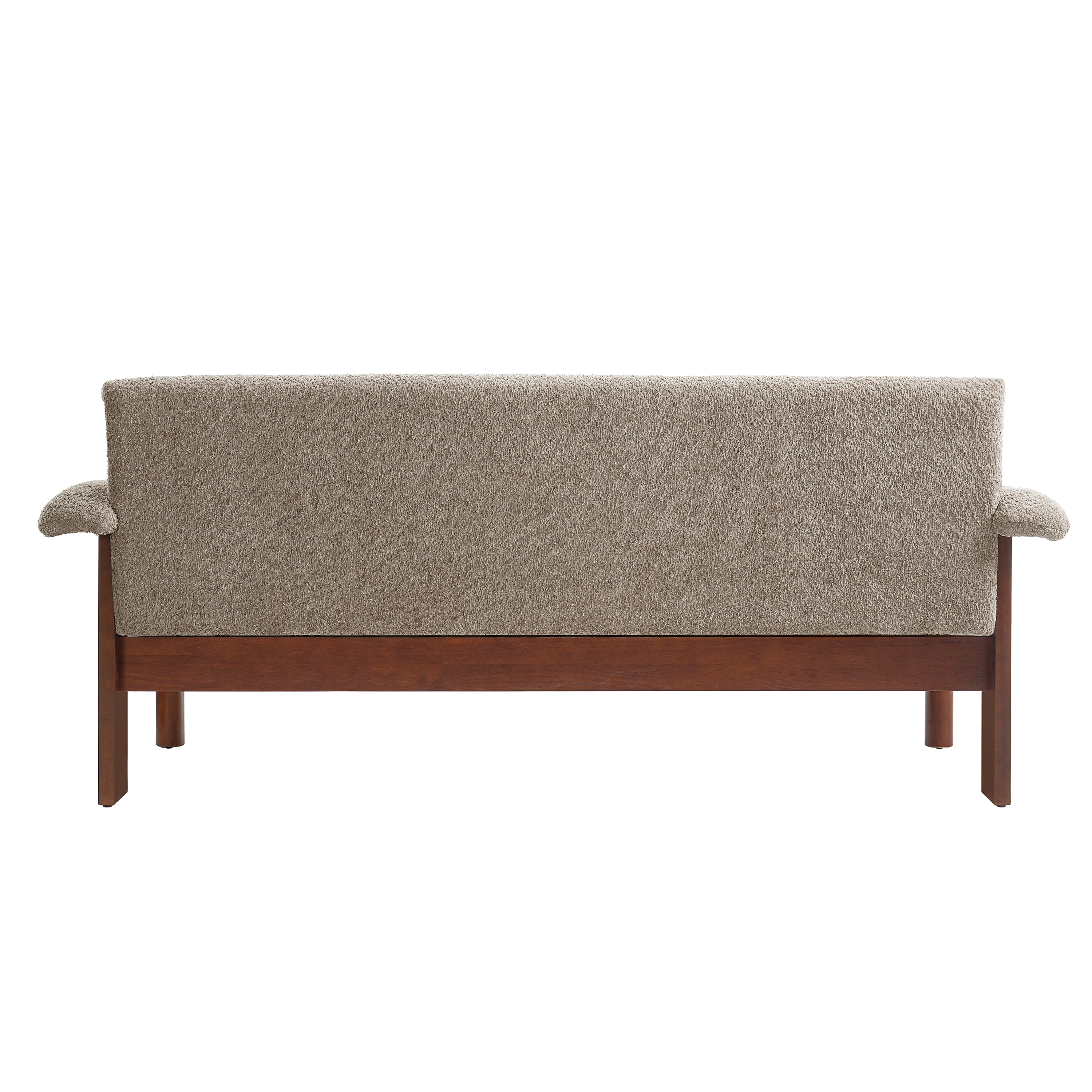 Comfortable 72.8-Inch Loveseat Sofa with Armrest Pillows, 2-Seater Couch for Living Room and Small Spaces, Brown
