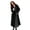Black XL, variant on Fall Spring Women Jacket Oversized Turn-down Collar Double-breasted Overcoat with Belt Mid-calf Length Solid Color OL Commuting Coat