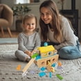 thumbnail image 4 of Toddlers Wooden Noah's Ark Toy Animal Playset, Shape Sorter Early Learning Montessori Toys, Baptism Gifts for 3 Boys Girls Kids, 4 of 7