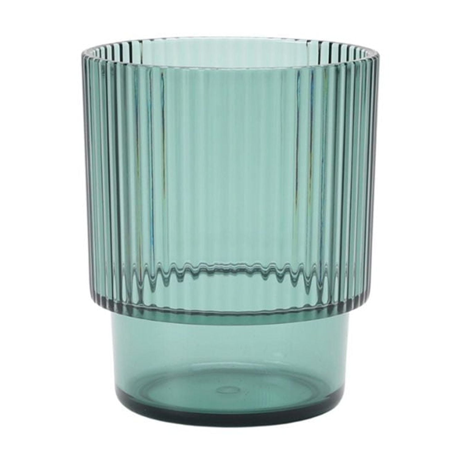Hometrends Verre à whisky cannelé en acrylique teinté de 14,22 oz, 1 pièce