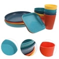thumbnail image 4 of Minkissy 32Pcs Outdoor Tableware Set Plates And Bowls Resistant To Breakage For Family Use, 4 of 7