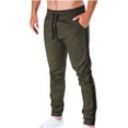 thumbnail image 4 of Cinturón a rayas para hombre Tapeta Cremallera Decoración Personalidad Pequeño bolsillo para el pie Pantalones casuales Pompotops  oipoqjl23379, 4 of 9