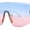 Gold White / Blue Pink, variant on Rimless Oversize Shield Racer Diva Sunglasses Gold Black Green