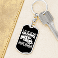 thumbnail image 6 of Trucker Grandpa Wivel Keychain Dog Tag Stainless Steel or 18k Gold, 6 of 10