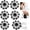 Black, variant on Button Covers for Women Blouses - Rhinestone Button Covers for Women, Flower Crystal Clips, DIY Jewelry for Crafting Clothing
