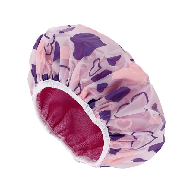 Gorro de Ducha Reutilizable para Mujeres 1 Pc para Baño Viaje de Negocios Morado PEVA Microfibra