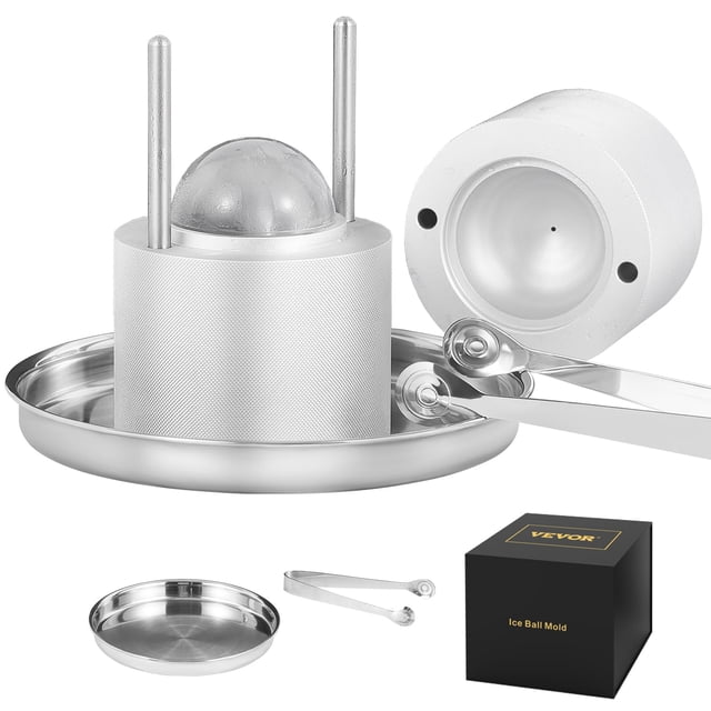 Máquina para hacer bolas de hielo VEVOR de 2.4 pulgadas con pinza plateada