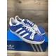 thumbnail image 2 of [GX2207] Adidas Men's Gazelle Blue Cloud White Gold Metallic Sneakers Size 13, 2 of 6