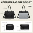 thumbnail image 2 of 4 count Sets Laptop Bag for Women Large Leather Laptop Briefcase with   Port Computer  tote Bags Purse, 2 of 6