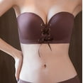 thumbnail image 2 of Womens Strapless Bra with Removable Adjustable Straps Front Closure Pushup Non-slip Wirefree Bra for Dress Underwear, 2 of 5