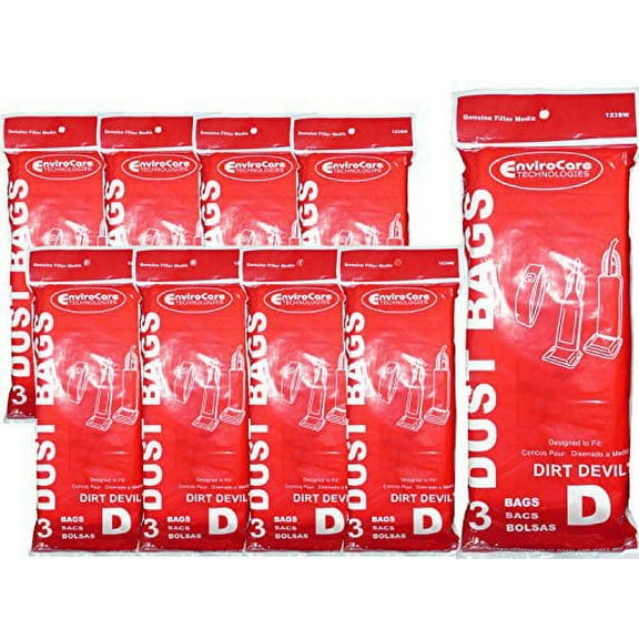 27 Royal Dirt Devil Type D Vacuum Bags, Featherlite, Lite Plus, Extra, Classic,