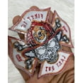 thumbnail image 5 of NEW Firefighter Patch, "First In, Last Out," First Responder Gift Idea, 1-pc Iron-on Embroidered Fire Skull Applique, Size 4", Fire Badge, 5 of 10