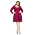 thumbnail image 4 of Plus Size Long Sleeve Mini Skater Dress, 4 of 11
