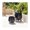 Black, variant on Modern Round Flower Pots for Home Decor - Stoneware Planters with Raised Feet for Indoor and Outdoor Plants - Decorative Ceramic Plant Pots for Living Room or Entryway - Set of 2, 8", 6", Ivory & Tan