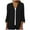 Black, variant on Cardigan Sweaters for Women 3/4 Sleeve Summer Sweaters Lightweight Open Front Shrug Cardigan Light Solid Color Dressy Draped Summer Cardigan Khaki 2XL