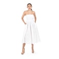 thumbnail image 4 of Vestido Strapless de corte midi Roman Fashion /Juvenil, 14387 (Blanco) blanco M, 4 of 5