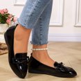thumbnail image 4 of Willtoo Womens Bow Loafers Slip On Low Wedge Flat Dress Shoes Comfort Non Slip Walking Shoes for Office, Daily Commuting and Casual Wear, 4 of 6