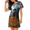 thumbnail image 2 of Disketp Realistic Cute Sea Turtle para Camisón Corto de Manga Corta para Mujeres, Camisón Cómodo con Escote Redondo, Bonito y Confortable, 2 of 6
