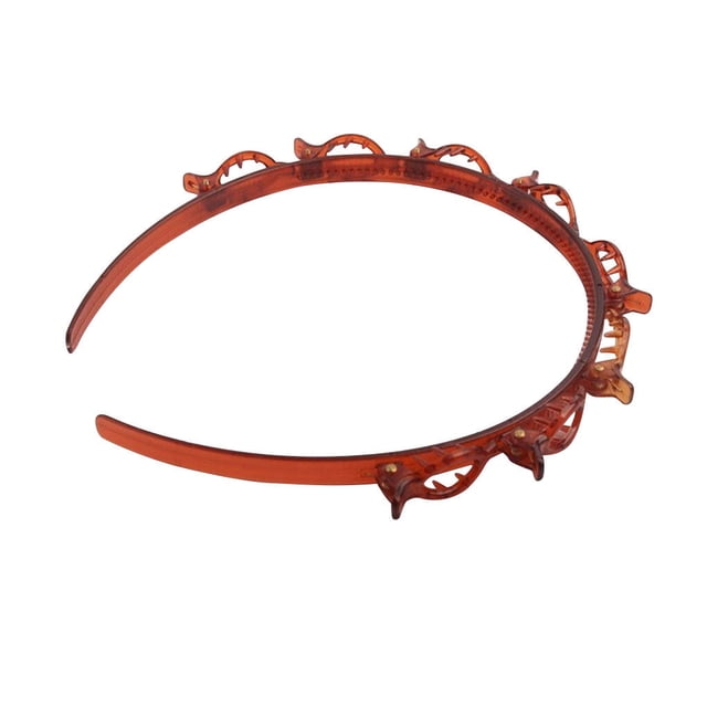 Qarigey Banda para el cabello Diadema de plástico Mujer Peinado Clip Chica Peluquería Accesorio Joyas, Negro Accesorio para el cabello marrón