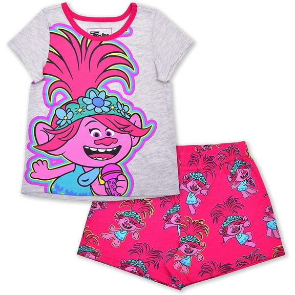 Trolls Poppy Girls 2 Piece Short Set (Loungewear Style), Toddler