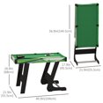 thumbnail image 4 of Soozier 41" Folding Pool Table Set with Cues, Balls, Chalk, Triangle, Brush, 4 of 9