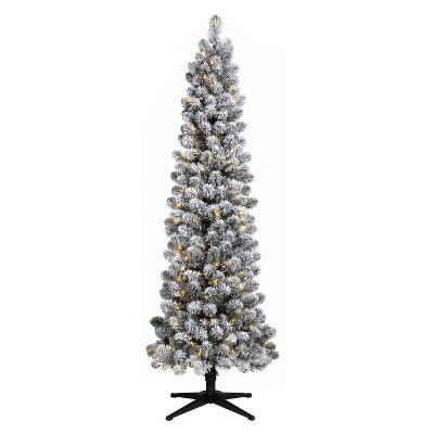 Featured image of post Slim Flocked Christmas Tree Walmart