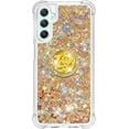 thumbnail image 2 of Case for Samsung Galaxy A25 5G, Galaxy A25 5G Liquid Case Glitter Clear TPU Cute Love Moving Quicksand Sparkle Phone Case with Stand Liquid Shockproof Cover for Samsung Galaxy A25 5G Gold YBZ, 2 of 14